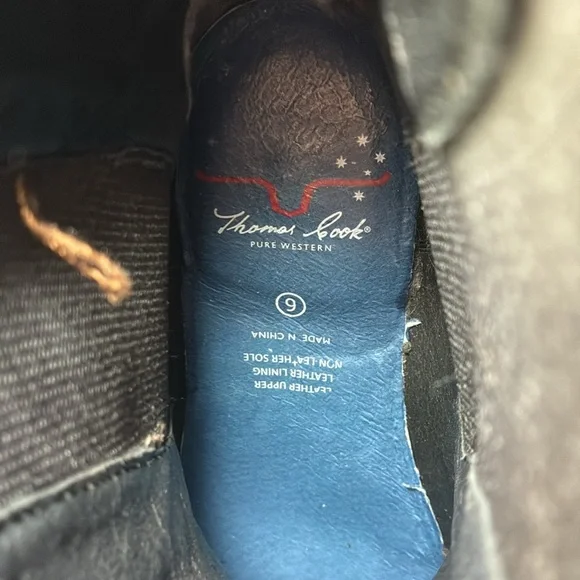 Thomas Cook Women’s Brown Leather Western Booties - Picture 11 of 12